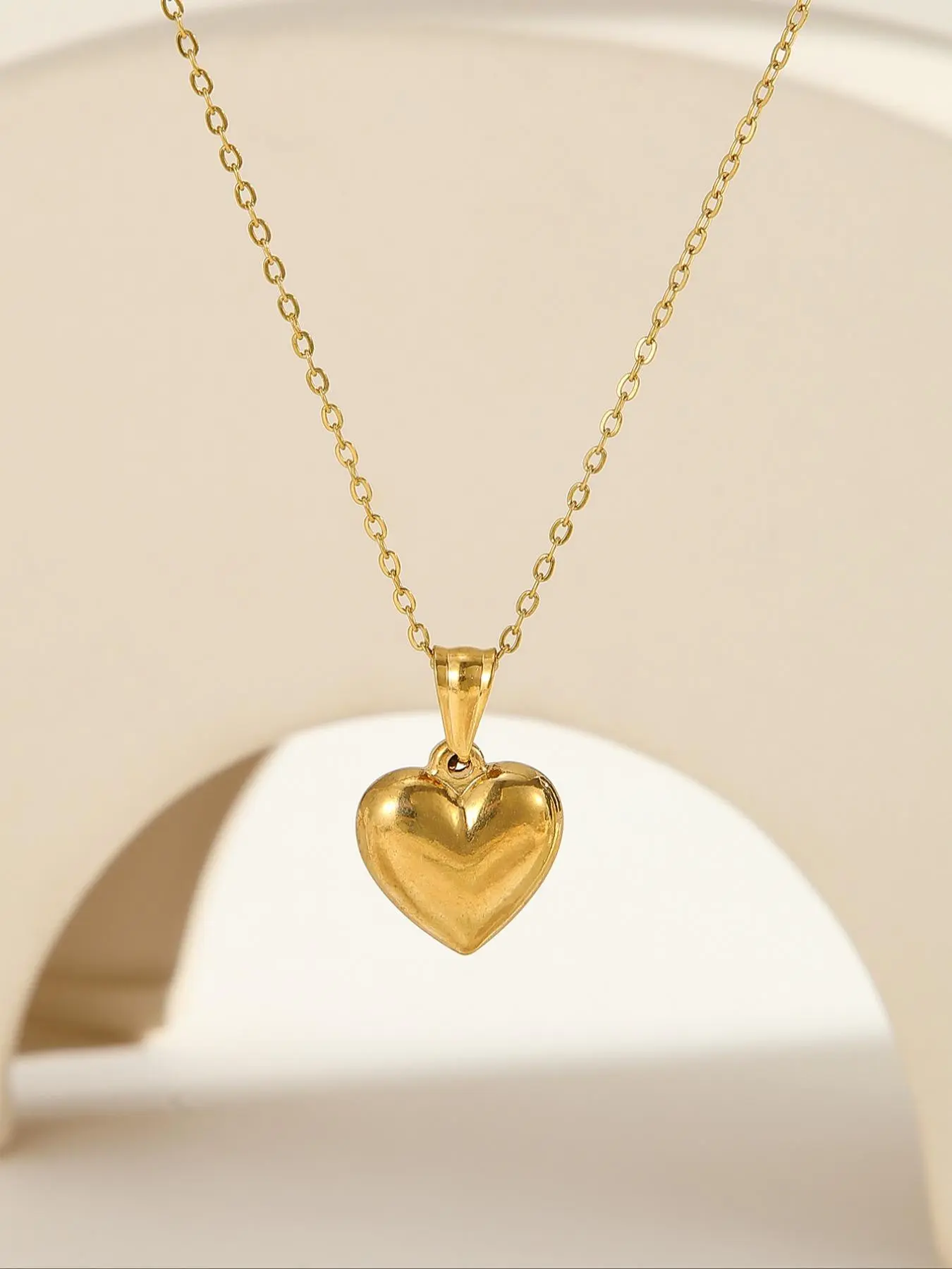 Heart Shaped Pendant Necklace for Women & Girls, Stainless Steel Jewelry for Party, Daily Clothing Decor, Trendy All-match & Exquisite Jewelry for Birthday Gift, Valentine's Day, Gift