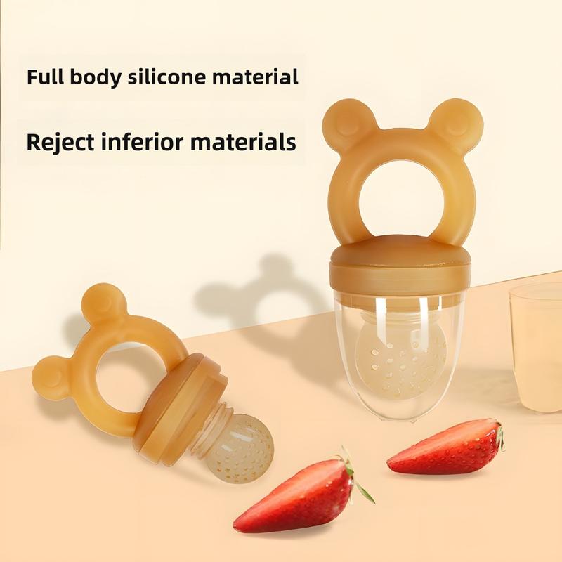 Dụng cụ cho trẻ sơ sinh ăn, làm từ silicone an toàn thực phẩm, thiết bị hỗ trợ ăn dặm trái cây, phù hợp cho trẻ sơ sinh và trẻ nhỏ, khuyến khích bé nhai