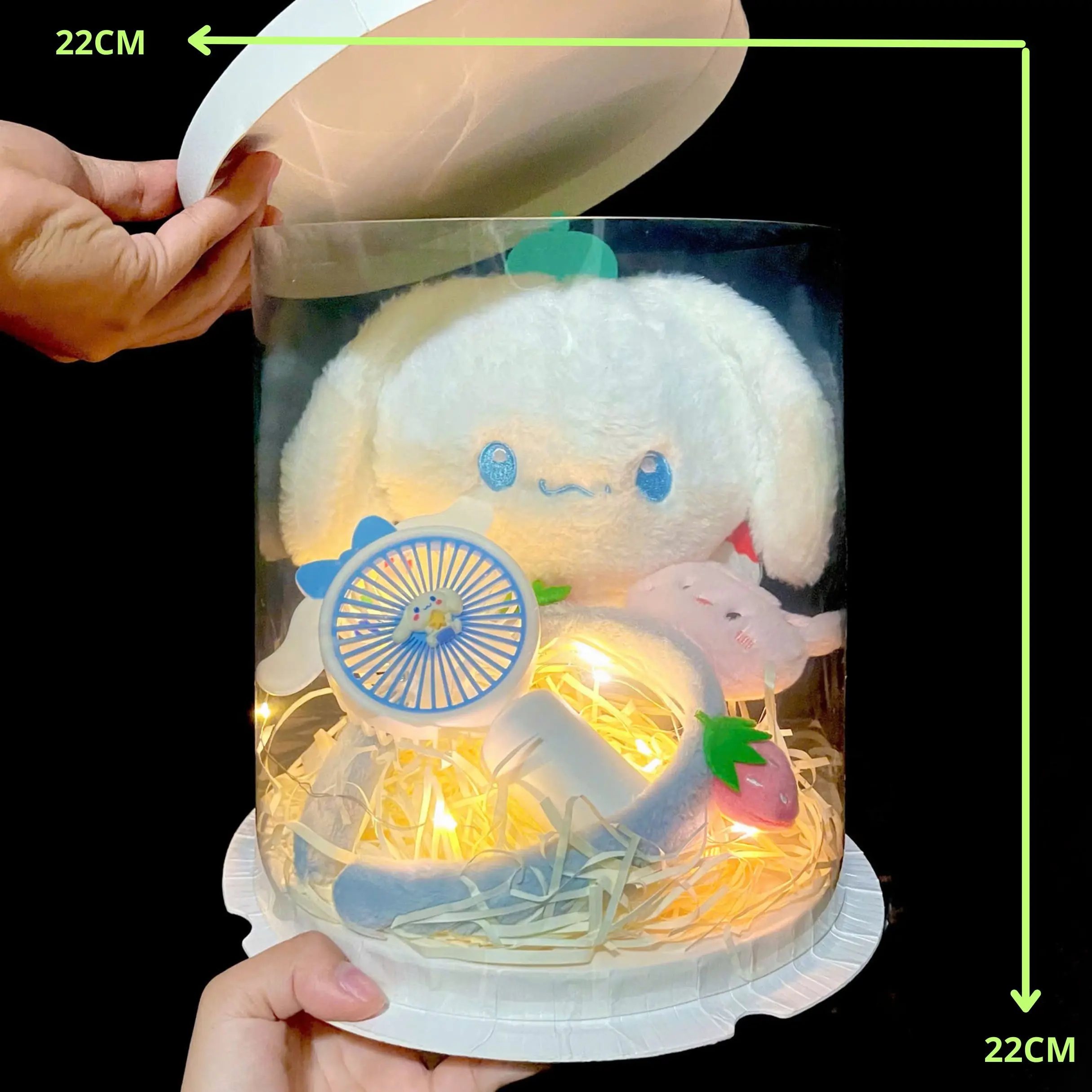 Sét quà tặng gấu bông sanrio hộp tròn kèm cài tóc , quạt, .  tặng sinh nhật tặng người yêu, bạn bè Thú Bông Thú Nhồi Bông