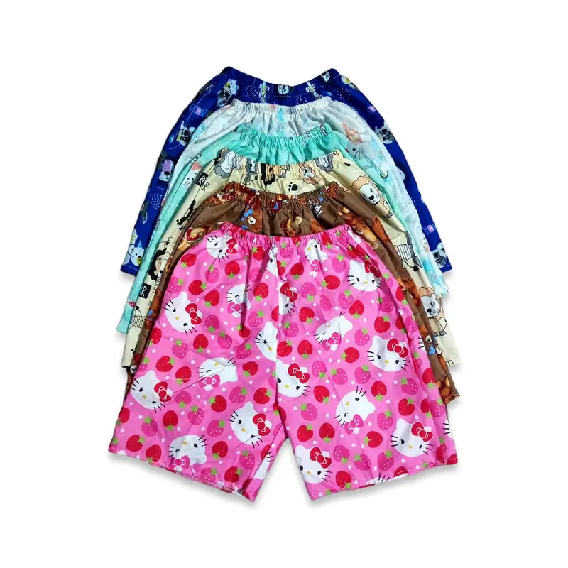 PAKET 6 PCS CELANA PENDEK ANAK PEREMPUAN Celana Santai Motif Fashion 2
