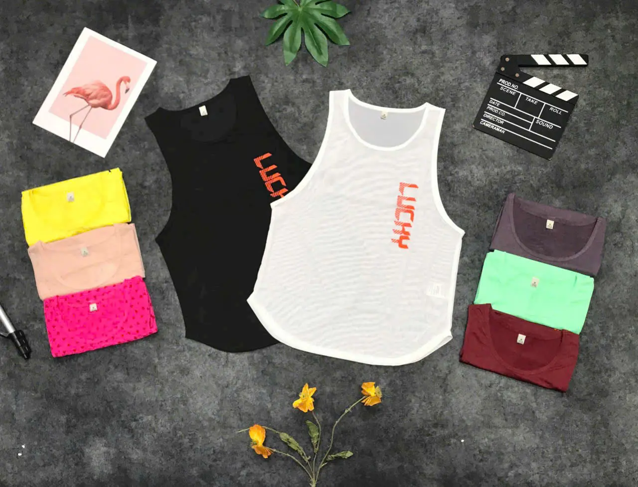 Áo Tank Nữ Tập Gym Yoga Aerobic, Áo Lưới Lucky Thoáng Mát Co Dãn SP/5417