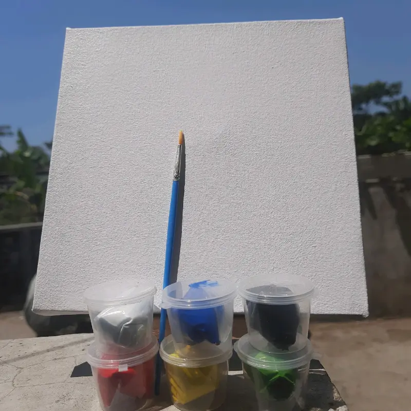 kanvas lukis painting 20x20 polos putih premium murah bisa cod canvss set siap pakai kanvas tugas sekolah kreatif anak mewarnai tugas prakarya 1