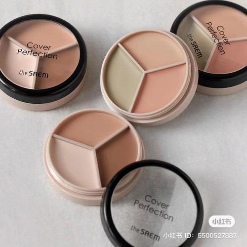 Minisize Triệt Sắc Che Khuyết Điểm The Saem Cover Perfection Triple Pot…
