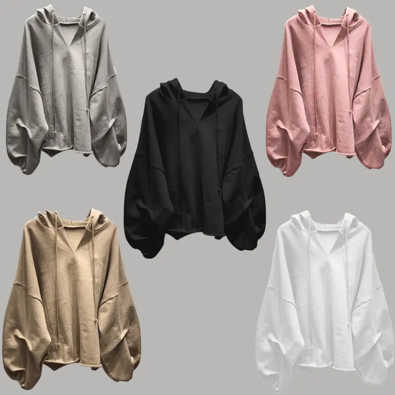 【Plus Size】(50-140kg) Oversized Plus Size Hoodie Long Sleeve Thin Baggy Hooded Outerwear Sweater