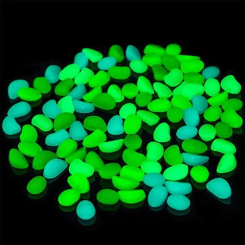Aquarium Fish Luminous Tank Colorful Glow in The Pebbles Stones Rock Dark