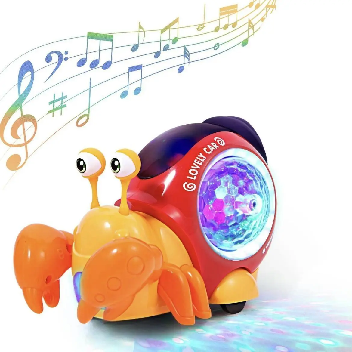 Crawling Snail Design Music Toys, Electric Snail Toy, Cute Electronic Animal Crawl Toy, Toys with Built-in Led Light, Interactive Toy, Musical Toys for Birthday Gifts, Thanksgiving Christmas Gift Set