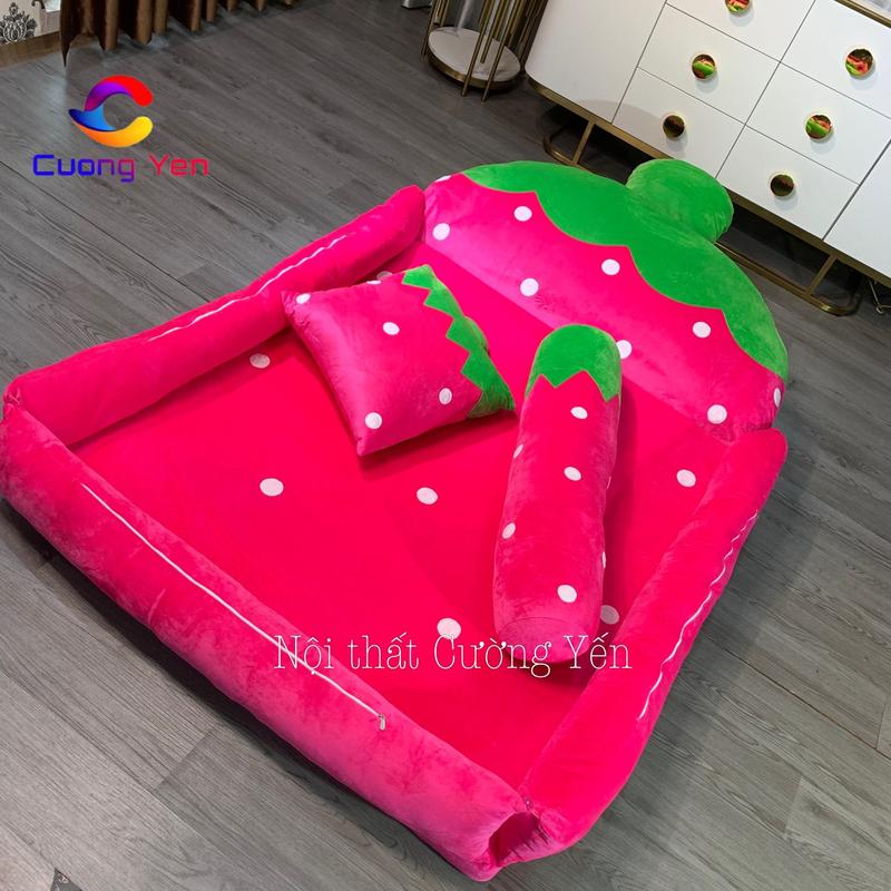 Nệm thú bông, giường hình thú ngộ nghĩnh cho bé size 1.1x1.6m ( combo 1 nệm 2 gối) 2