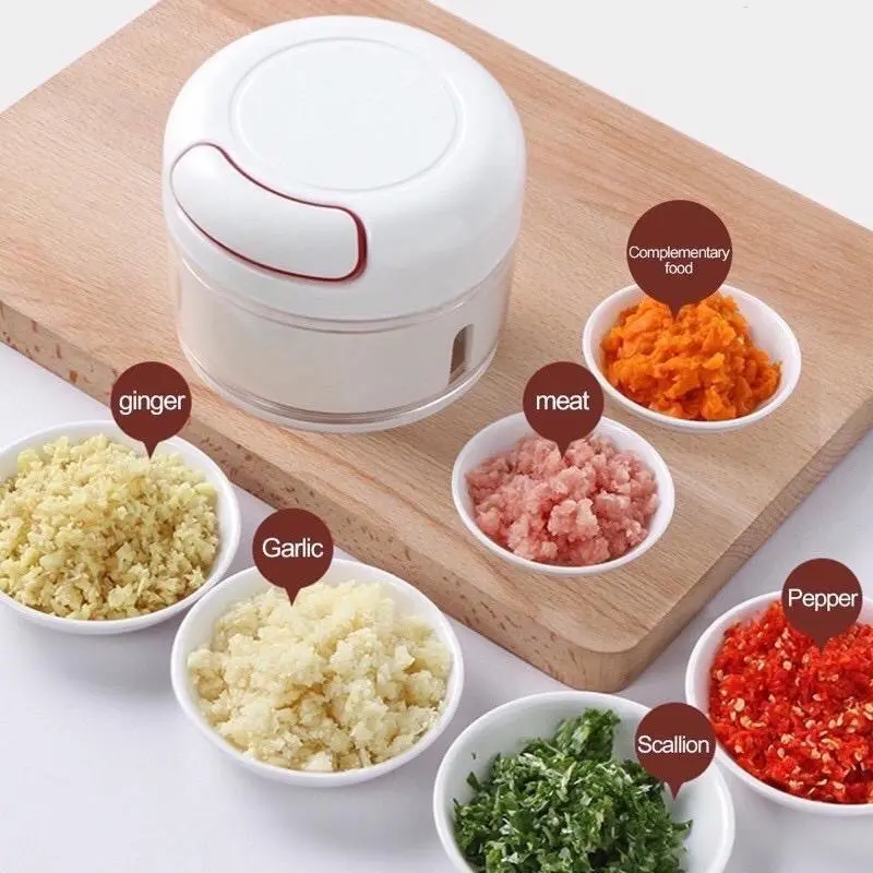 BISA COD H808 (DIJUAL PER 1 PCS) Blender Tarik Manual / Mini Speedy Chopper / Blender Tarik Penghancur Gilingan Bumbu Pemotong 4