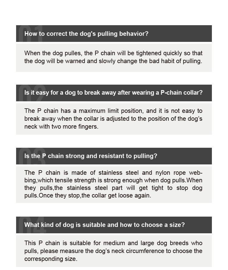 Product Introduction of Truelove Pet P-Collar New Strong Metal Stainless Steel Nylon Braided Large Rope Training Dog Premium Designer Luxury TLC5374 21