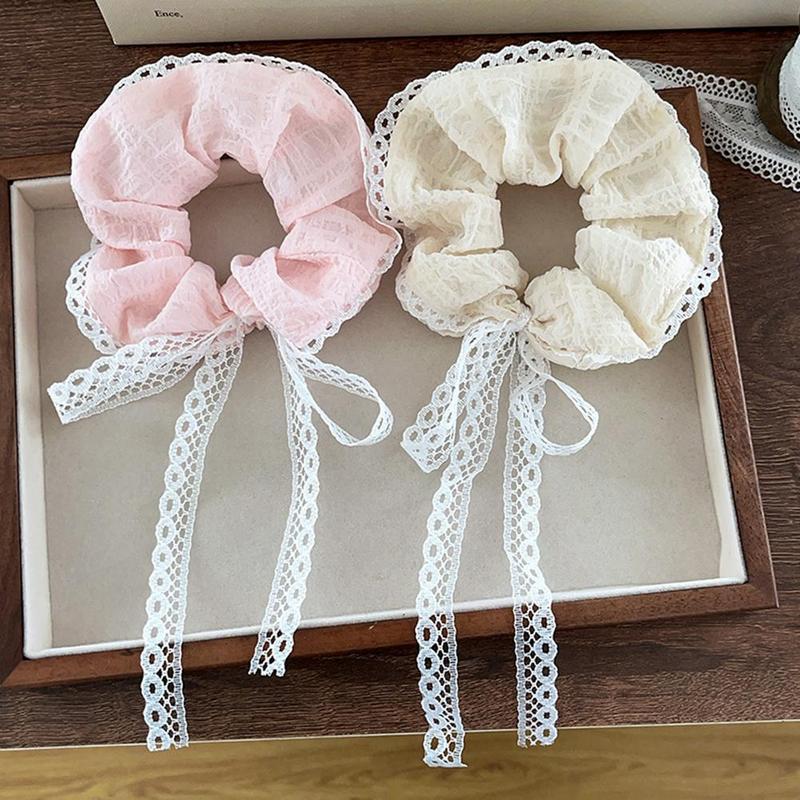 Product Introduction of Scrunchie Ruy Băng Nổi, Thiết Kế Nơ Ren, Dây Buộc Tóc, Nút Thắt Nơ Ruột Hàn Quốc, C0X9 31