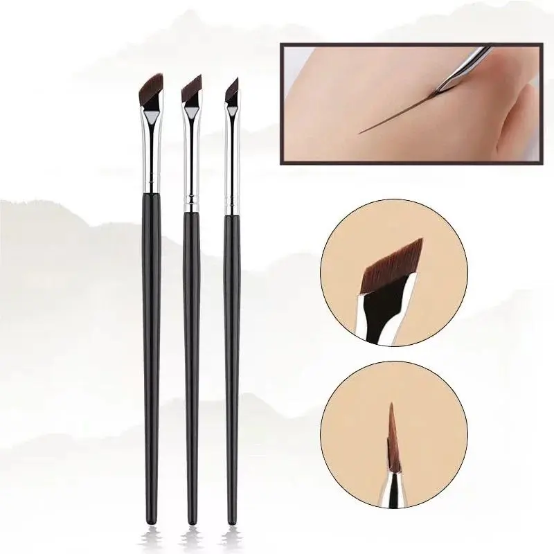 Cọ Kẻ Mắt, Nâng Cấp, 3 Cái / bộ, Siêu Mỏng, Góc Mịn, Cọ Lông Mày Phẳng, Cọ Trang Điểm Lông Mày Kẻ Mắt Chuyên Nghiệp, Dụng Cụ Trang Điểm Làm Đẹp