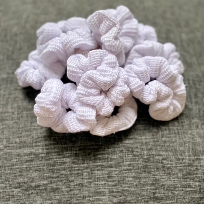 Waffle Scrunchies Cotton I ikat rambut 0