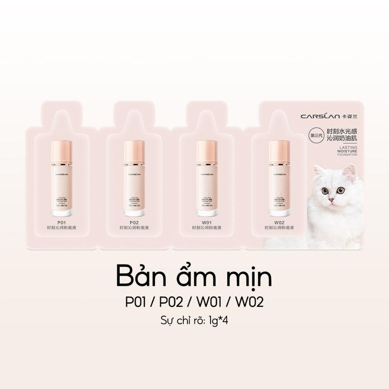 Product Introduction of Kem Nền Carslan Mini Dưỡng Ẩm Kiềm Dầu Lâu Trôi MiniTun 4