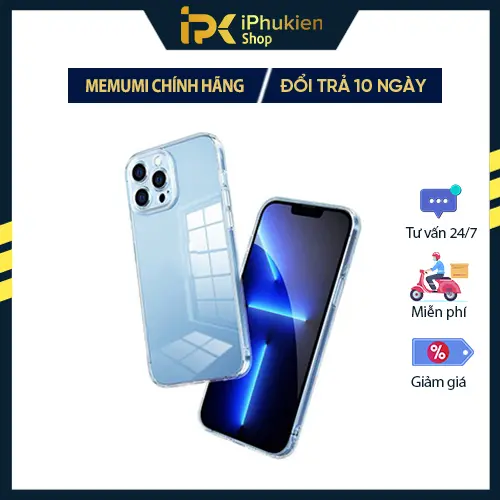 Ốp lưng trong suốt không ố vàng Memumi bảo vệ camera cho iPhone