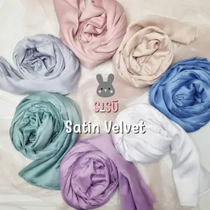 1 Meter Kain Satin Sutra Velvet Cavali Bahan Dress Bridesmaid, Furing, Hijab indonesia warna 11 soft satin teracota tembaga skin warm gold kain bridesmaid licin