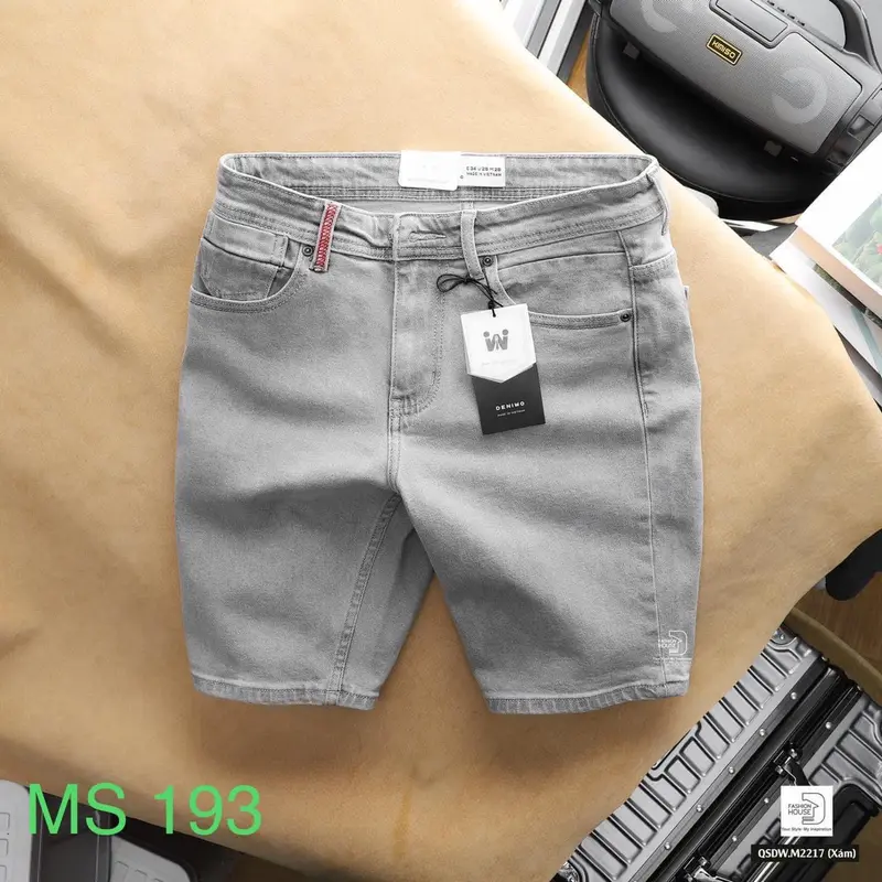 Mẫu 245 Quần short jeans nam trơn phong cách hàn màu sắc trẻ trung Menswear Denim Pants Có Túi quan  jean quanjeans  namsale 5