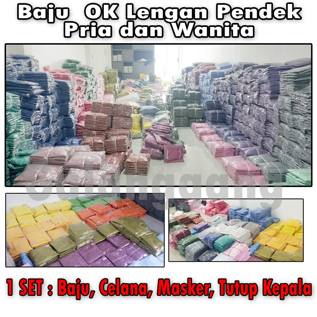 Baju Ok - Baju Oka Lengan Panjang - Scrub Ok - Baju Perawat - Baju Jaga Dokter - Bidan - Bahan American Drill - Model Terbaru dan kekinian Katun Celana