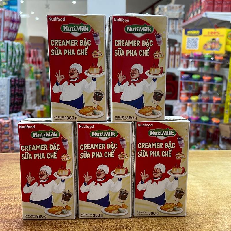 Combo 5 hộp sữa đặc ,kem đặc sữa pha chế Nutimilk hộp giấy 380 g