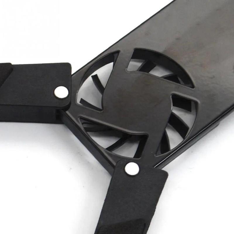 1PC Universal Folding 2 Fan Cooler Laptop Double USB Powered Fan Cooling Pad Stand Foldable Cooling Fan Pad for Notebook Laptop 2