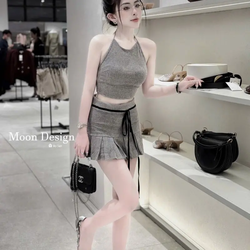 Set yếm nơ new l1 chuẩn phom mẫu mặc