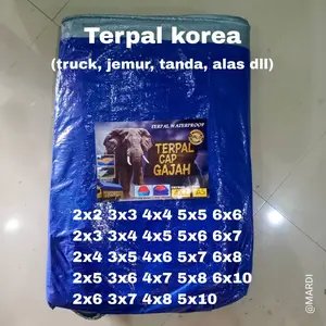 TERPAL PLASTIK A5 UKURAN 4X5 4X6 3X4 3X5 4X4 4X7 4X8 5X6 5X7 6X6 6X8 METER TAHAN AIR PELINDUNG MOBIL