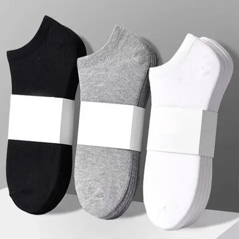 ( 3 pasang ) Kaos kaki pendek semata kaki polos pria wanita dewasa Lembut 2
