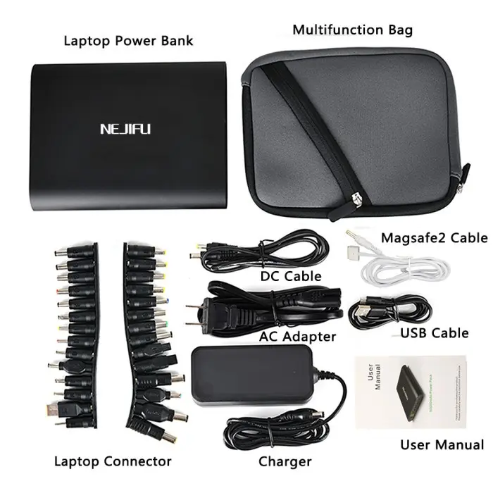 READY STOCK!! Powerbank 50000 mAh, For Laptop, MacBook Fast Charging 3.0 - Hitam 0