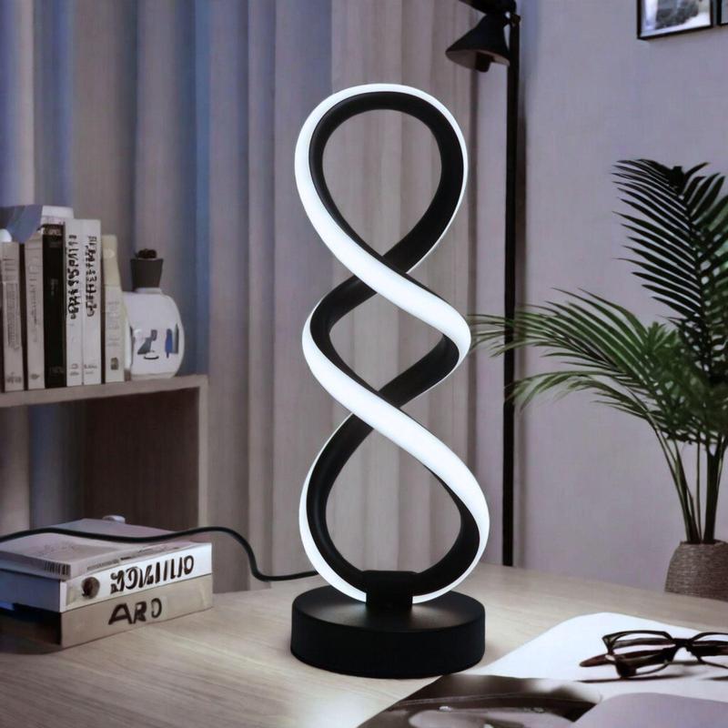 Product Introduction of Spiral Design LED Table Lamp, Touch Control Night Light, 3 Light Modes Desk Lamp for Home Living Room Bedroom Decor 8
