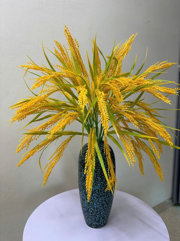Bông Lúa Giả, Lúa Thần Tài (Loại size đại cao 84cm) Phong Thủy, Trang Trí Ban Thờ, Decor Phòng Khách, Cửa Hàng Rất Đẹp bông  lúa
