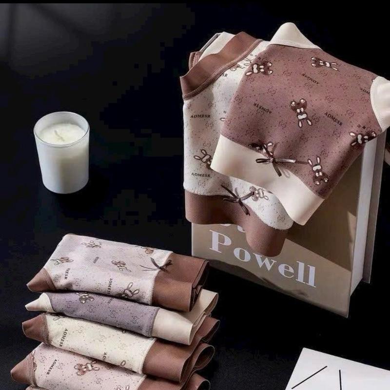 (Fom to 55-68kg) Quần lót nữ cạp cao cotton cao cấp bảng màu đẹp, co giãn êm ái không bai nhão, viền su không lộ viền 7