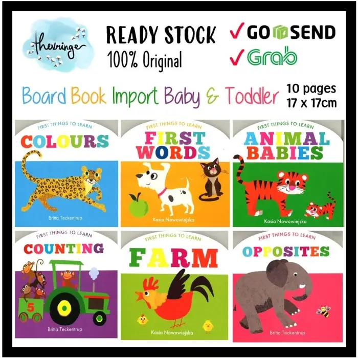 PROMO First Things to Learn Baby Board Book Buku Bayi Import - Shop ...