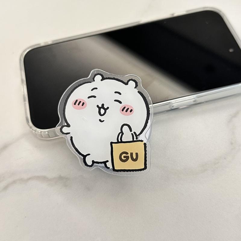 Product Introduction of Japanese Cartoon Chiikawa Magnetic Suction Bracket Cute Giikawa Lazy Bracket opposite Sex Epoxy Airbag Bracket 4