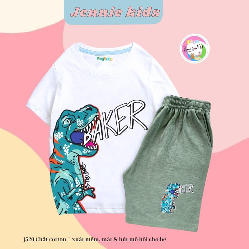 Bộ áo quần Jenniekids J520 cho bé trai 6-12 tuổi, chất thun cotton vnxk mềm mại hút mồ hôi