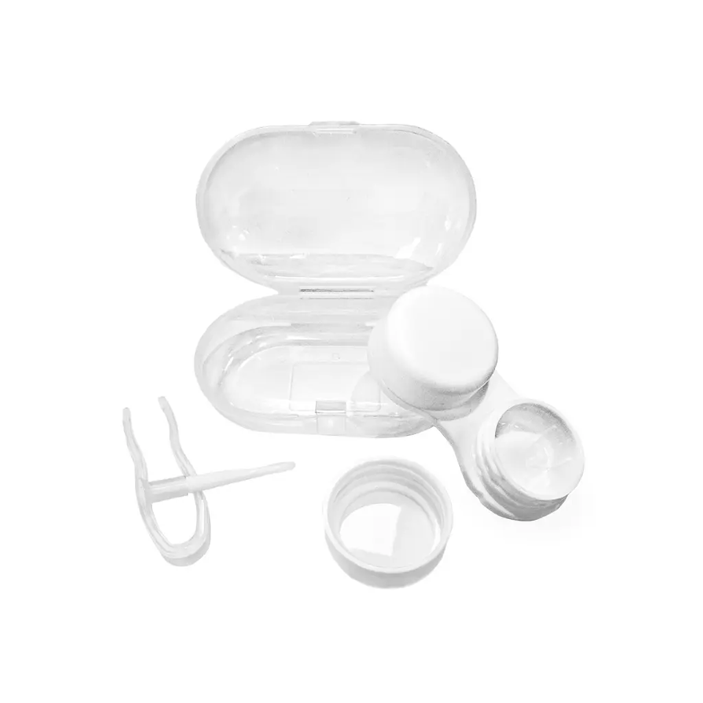 （Random Color）Labonita Contact Lens Box Tweezers + Sucking Rod+ Lens Case Set