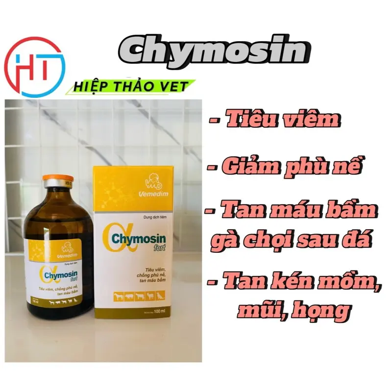 Chai 100ml Chymosin Tiêu viêm, tan bầm, giảm phù nề.