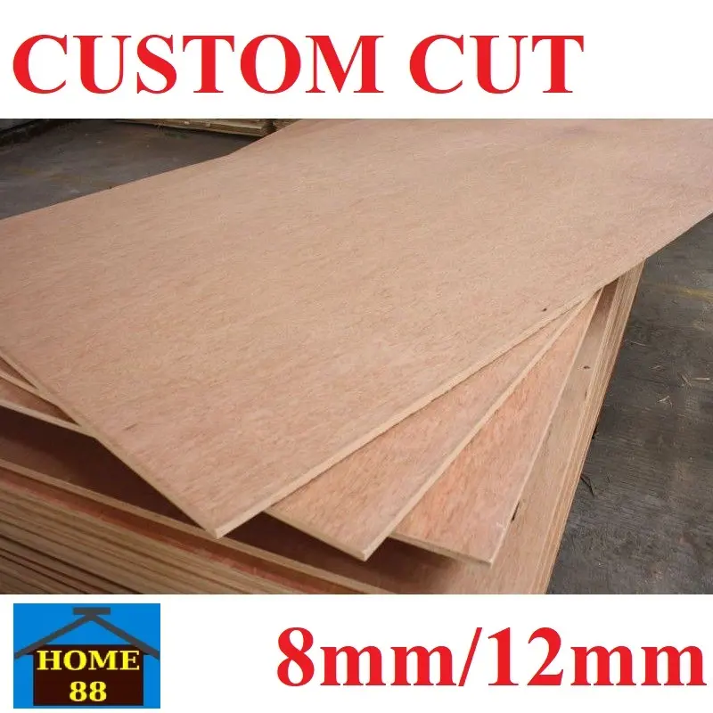 Custom Cut Plywood 12mm Kaki Persegi / Square Feet