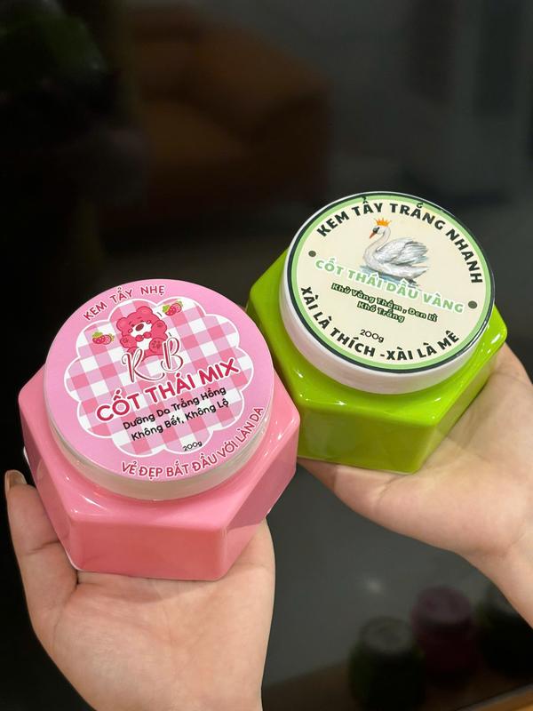 KEM TẨY HỔ TRỢ TRẮNG DA CỐT THÁI MIX CỐT THÁI Ủ DẦU VÀNG