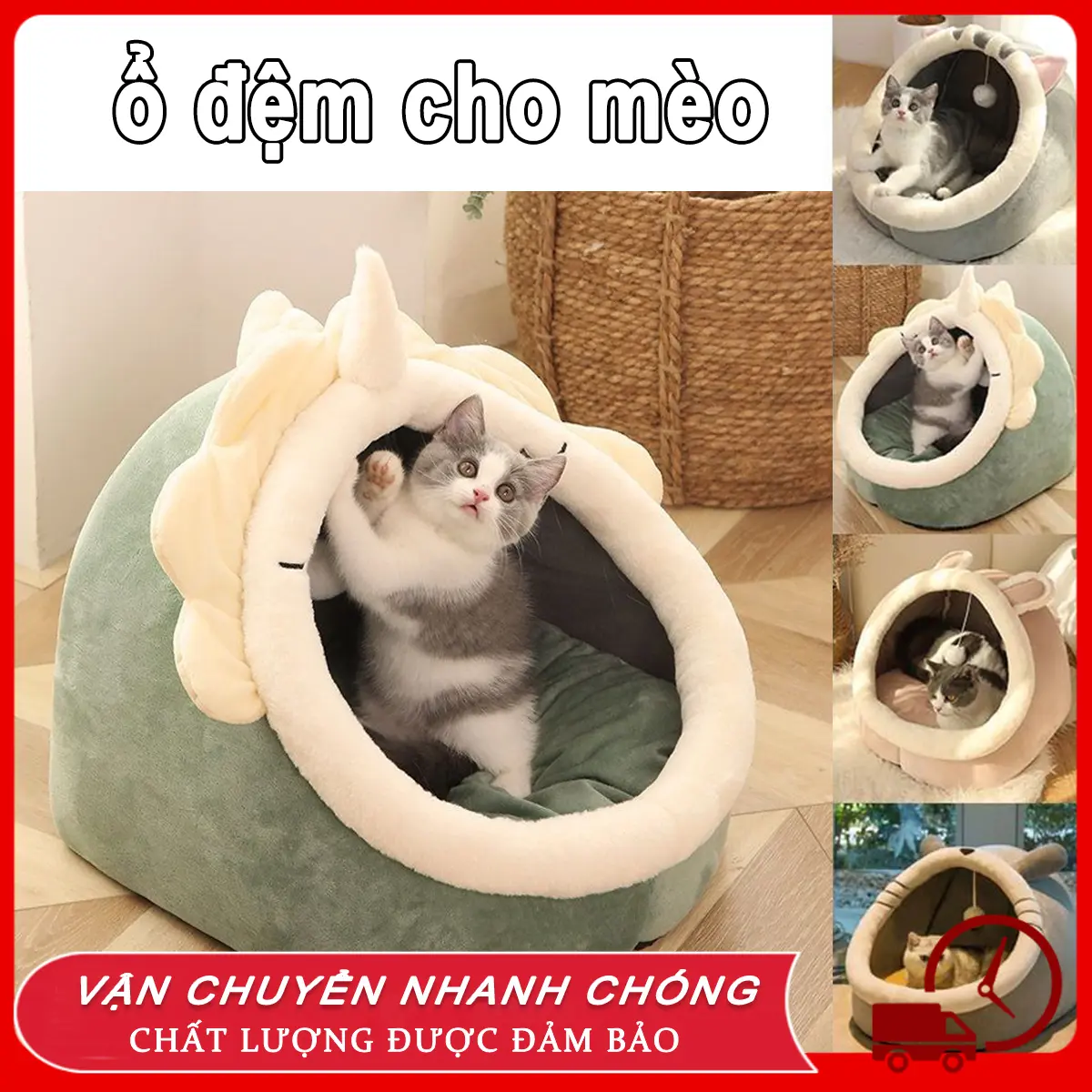 DO DO nhà cho mèo ổ ngủ cho mèo giường mèo ổ đệm cho mèo Thích hợp cho mọi mùa ổ đệm ngủ cho mèo ổ nằm cho chó giường ngủ cho mèo ổ mèo nằm chỗ ngủ cho chó