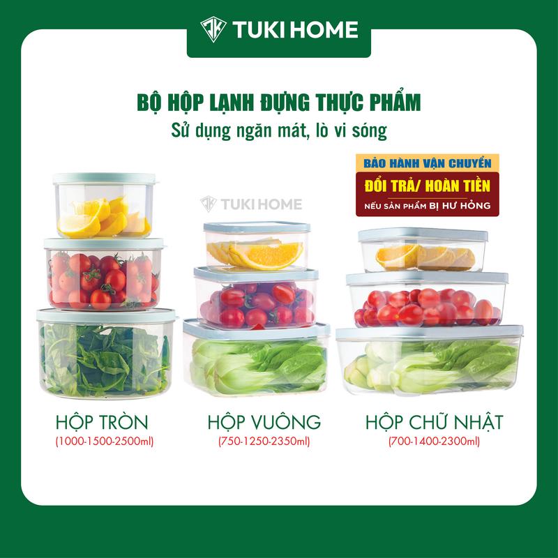 [SIÊU SALE] Bộ hộp lạnh nhựa trong suốt đựnġ thực phẩm, hộp đựnġ cơm lưu trữ đồ ăn có nắp đậy Hokori sử dụng trong ngăn mát, lò vi sóng