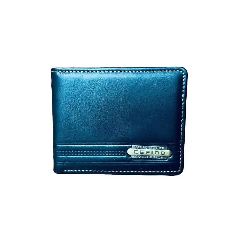 Ví nam da sáp cao cấp - Thiết kế tiện dụng với nhiều ngăn để giữ và chứa các loại giấy tờ, tiền mặt hay các loại card của bạn - Wallet, Chữ Nhật Zipper có thể gập lại Wallets