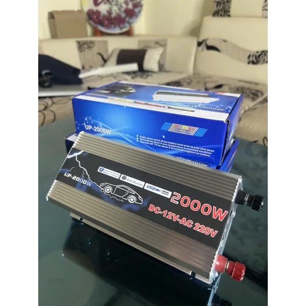 Bộ Chuyển Đổi Nguồn 12V - 220V Công Suất 2000W Cho Ô Tô Và Bình Ắc Quy Bảo Vệ Quá Tải Ngắn Mạch Kích Điện