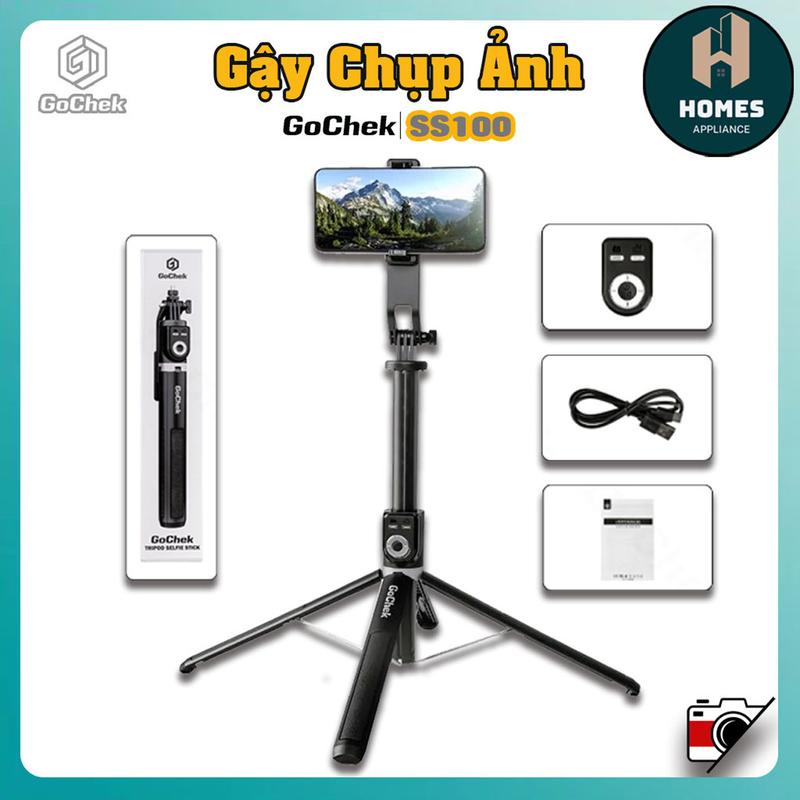 Gậy Chụp Ảnh Gochek SS100 | Gậy Chụp Hình Tripod Đa Năng Kết Nối Bluetooth Điện Thoại ,... Selfie Phụ Kiện