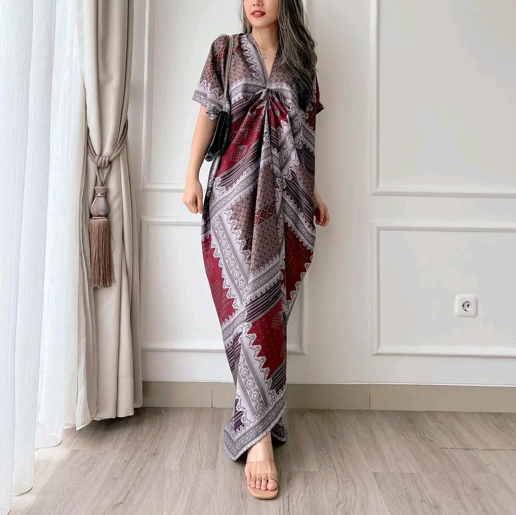 GBF_KAFTAN LONG DRESS BATIK | Baju Kaftan Wanita Muslim