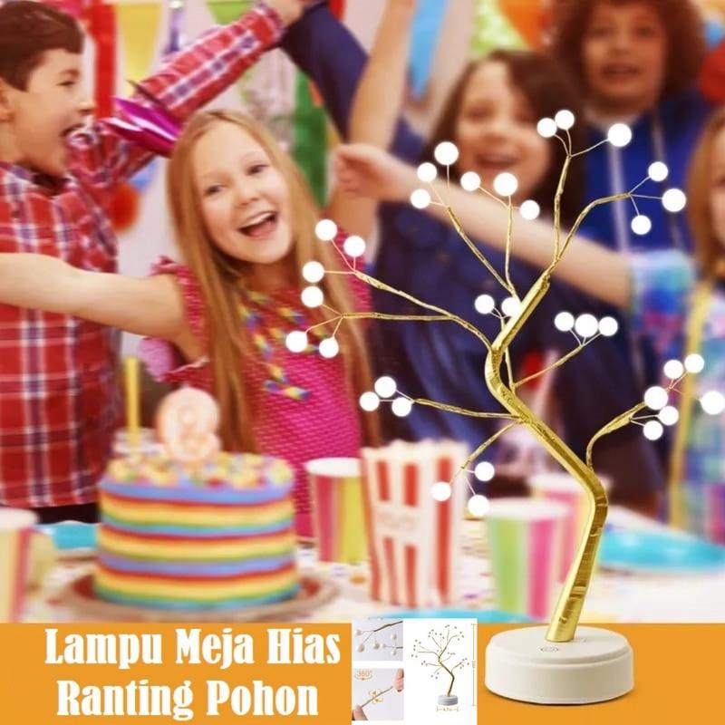 Product Introduction of Lampu Tidur Model Pohon Ranting Unik Colokan USB / Tenaga Baterai Dekorasi Kamar Kawat Tumblr Led/Led Tree Romantic Night Light Meja Samping Tempat Tidur Hadiah Ulang Tahun Lamp Led Plastik 3