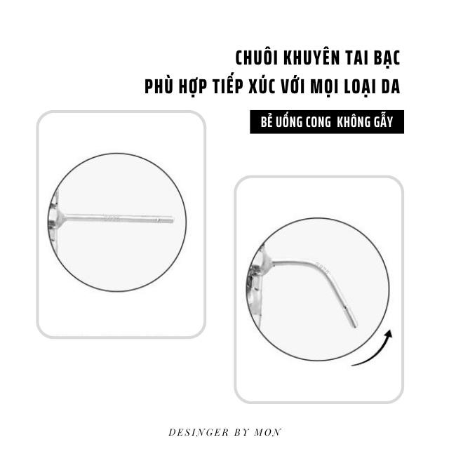 Khuyên tai MON.SG Ngọc trai nhân tạo mẫu mã sang trọng thanh lịch phù hợp cho các bạn nữ - KT 116 6