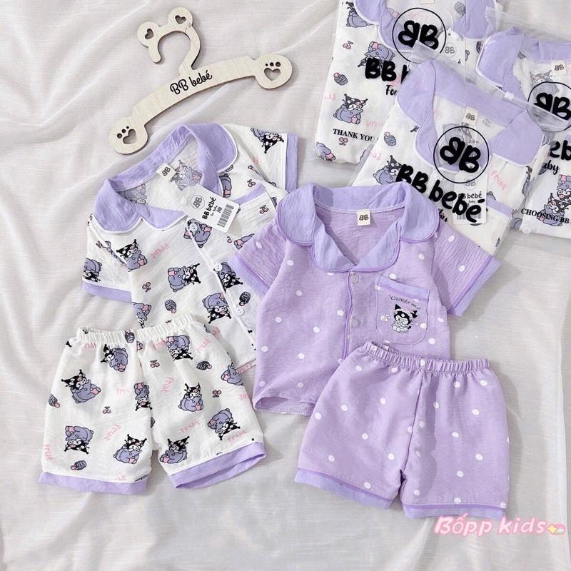 Combo 2 bộ pijama mặc hết siêu mát cho bé gái hình Kuromi 1
