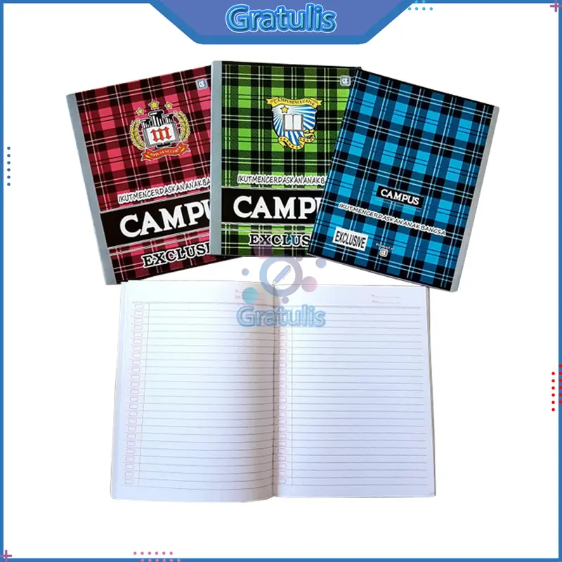 1 SET PERLENGKAPAN ALAT TULIS SEKOLAH [SMP/SMA/KULIAH] / PAKET ALAT TULIS SEKOLAH / PERLENGKAPAN ALAT TULIS BUKU CAMPUS 50 LEMBAR  /  BUKU TULIS KAMPUS 36 PENGGARIS BUTTERFLY RAUTAN PENSIL 2B PULPEN JEL PENGHAPUS BESAR TIPE X JOYKO 2