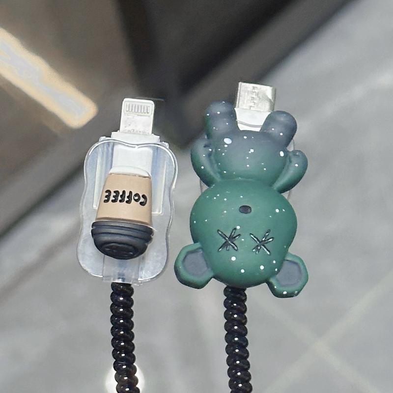 Bộ Chuyển Đổi iPhone 11 / 12 / 13 / 14 / 15, Vỏ Cáp Sạc, Bộ Bảo Vệ Cáp USB Dễ Thương, Dây Quấn Chống Vỡ, Bộ Điện Thoại Di Động, [Thanh Toán Khi Nhận Hàng] 4