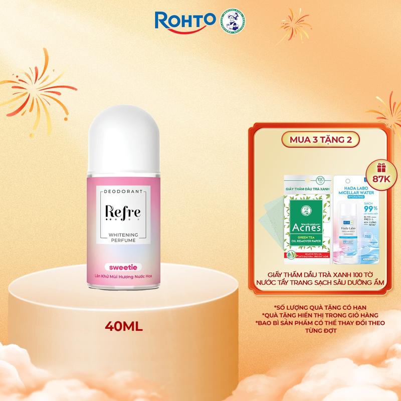 [Livestream] Lăn Khử Mùi Dưỡng Trắng Hương Nước Hoa Refre Whitening Perfume 40ml