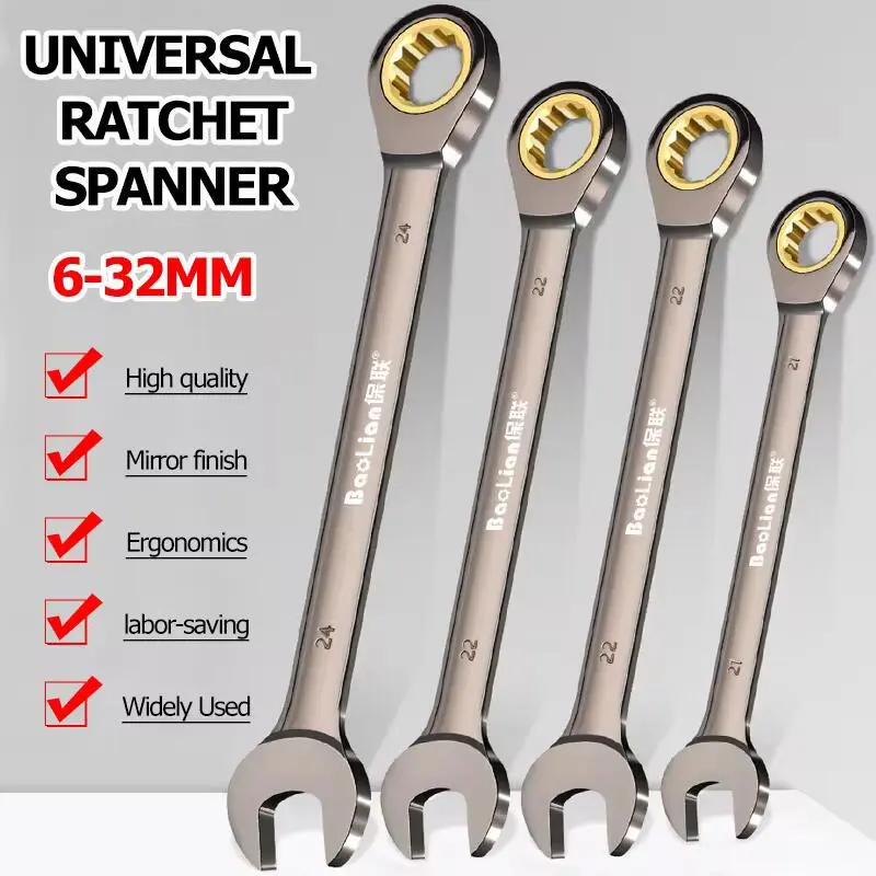 1Pc Universal Torx Wrench Adjustable Torque 6-32mm Ratchet Spanner for Bicycle Motorcycle Car Repair Tools nical Tool